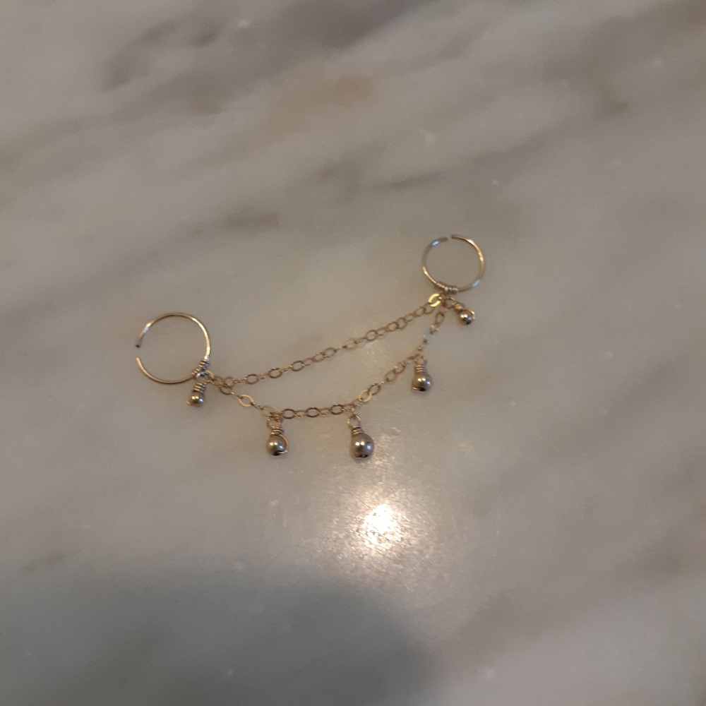 ❌SOLD❌ confirming today 925 and Gold Earrings for multiple pierced Ears - Picture 5 of 8